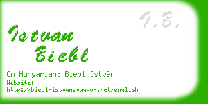 istvan biebl business card